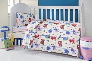 Комплект постельного белья из 6-ти предметов ТМ Ups Pups серии Игрушки, цвет - бежевый (Kidboo, 00-0014064 _бежевый)